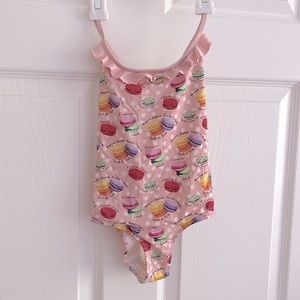 MC2 Saint Barth girls macaron print one piece swimsuit size 6